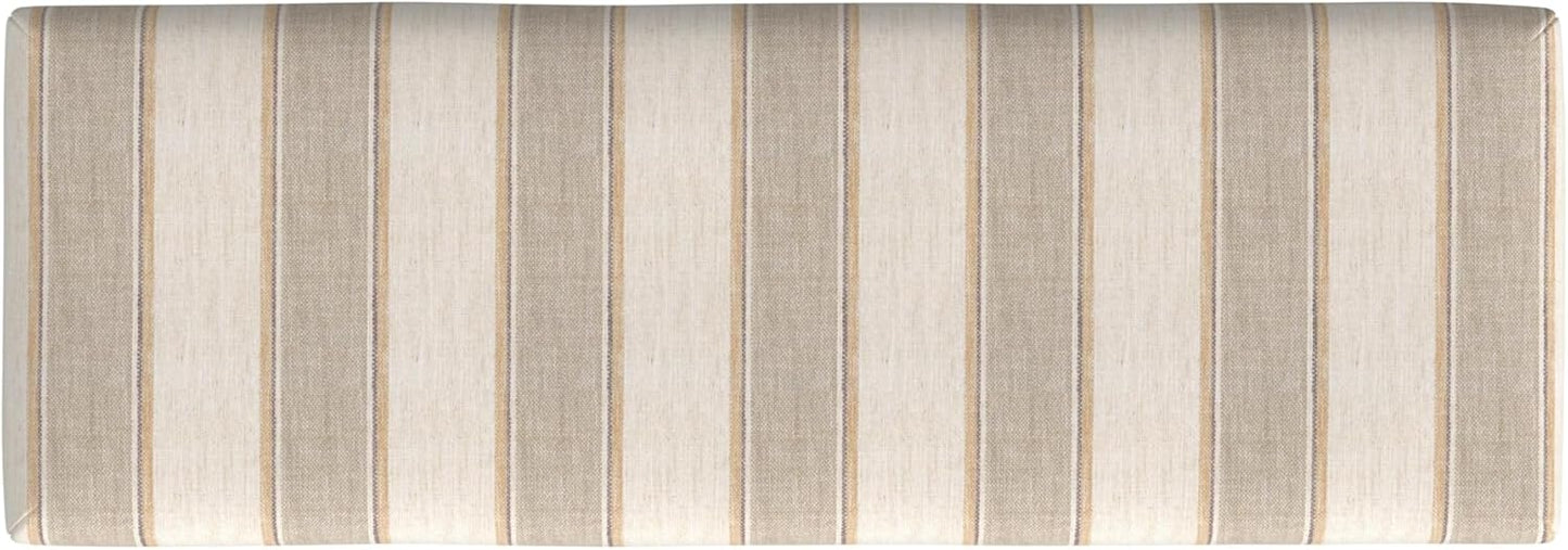HomePop Oslo Decorative Bench -Wide Tan Stripe