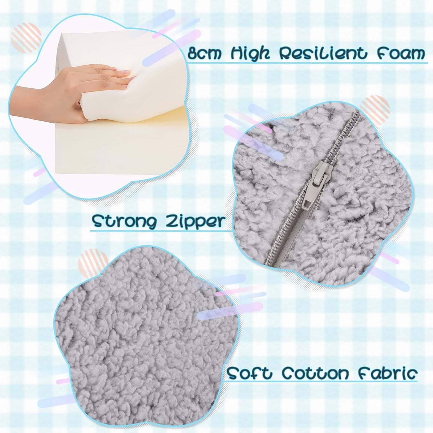 SLIGUY Toddler Couch & Chair - Convertible Sofa to Lounger, Pull Out Couch with Sherpa Cover in Dark Grey