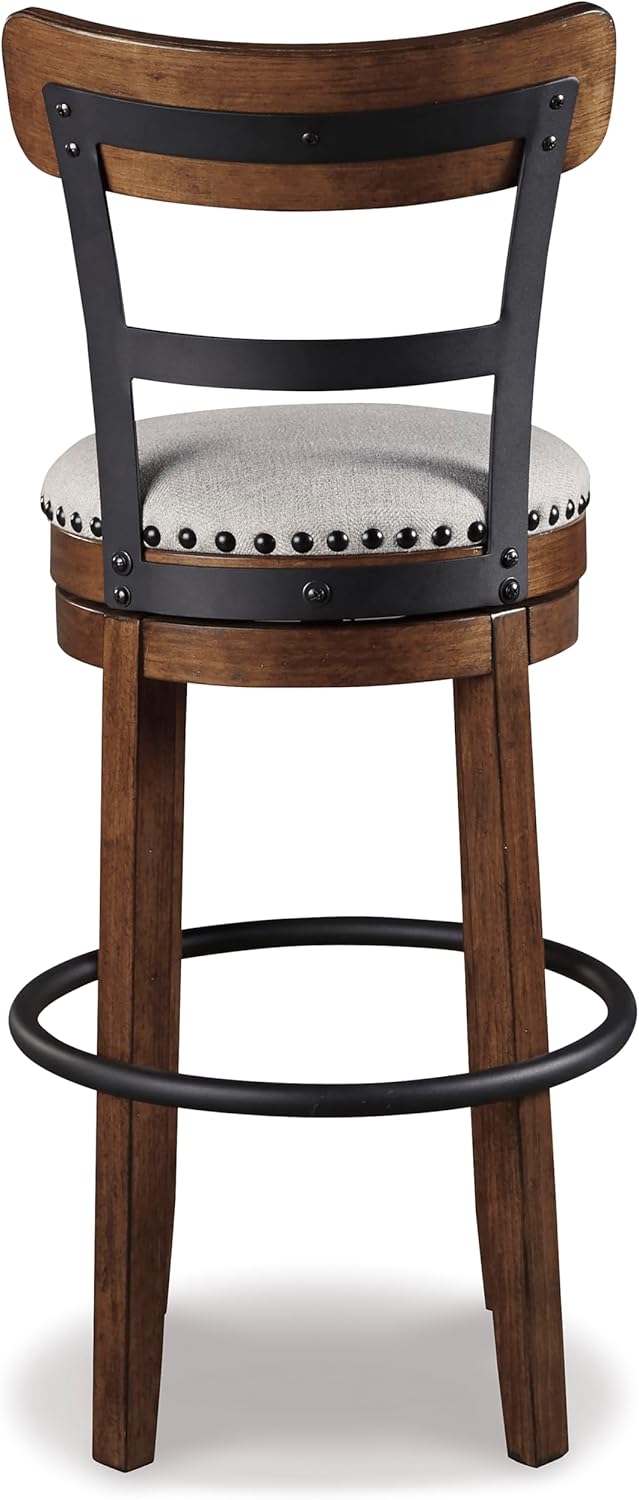 Signature Design by Ashley Valebeck 30" Farmhouse Pub Height Barstool, Brown