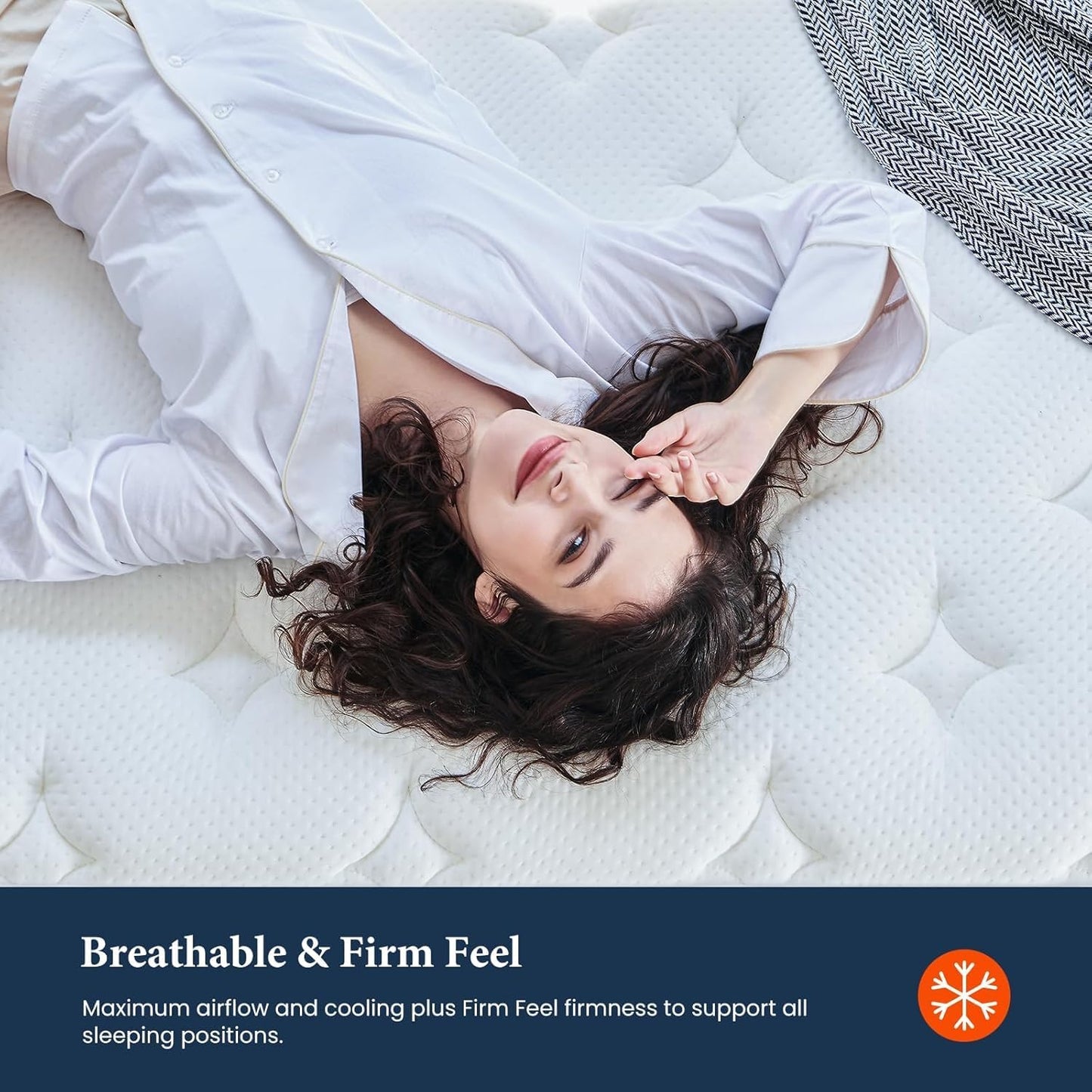 Full Size Mattress 12 Inch, Coolvie Firm Mattress Hybrid in a Box with CertiPUR-US® Certified Foam, Individual Pocket Spring for Motion Isolation & Pressure Relief- Comfort Night Sleep-100-Night Trial