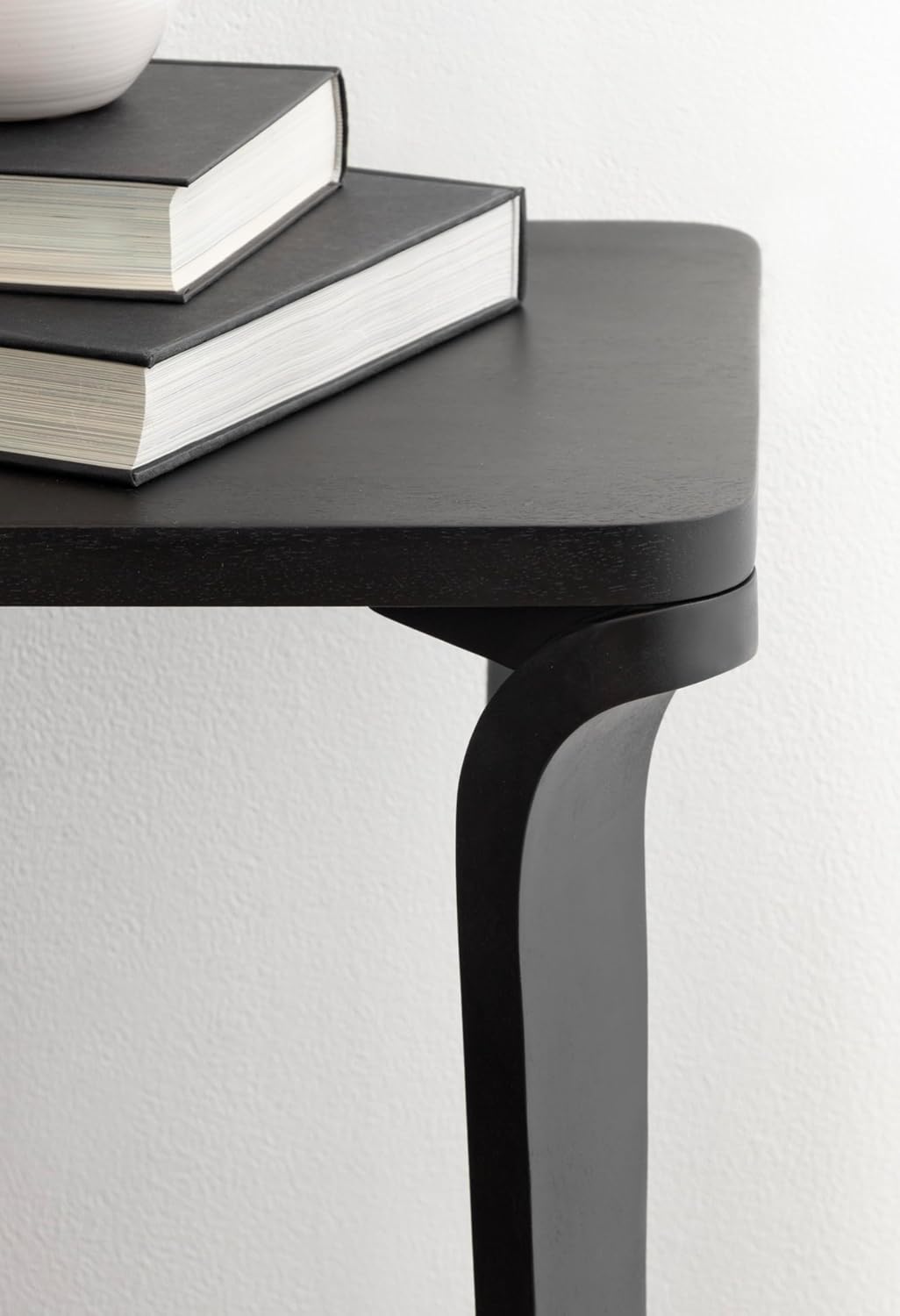 Kate and Laurel Escalon Modern Rectangle Wood Side Table, 22 x 14 x 26, Black, Transitional Decorative End Table for Use as a Bedroom Nightstand or Living Room Accent Table