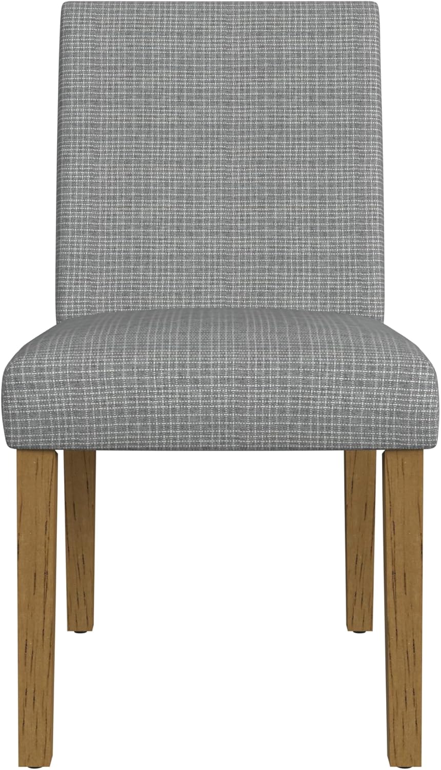 HomePop Home Decor |Classic Upholstered Parsons Dining Chairs |Decorative Home Furniture, Mini Gray Grid Pattern (Single Pack)