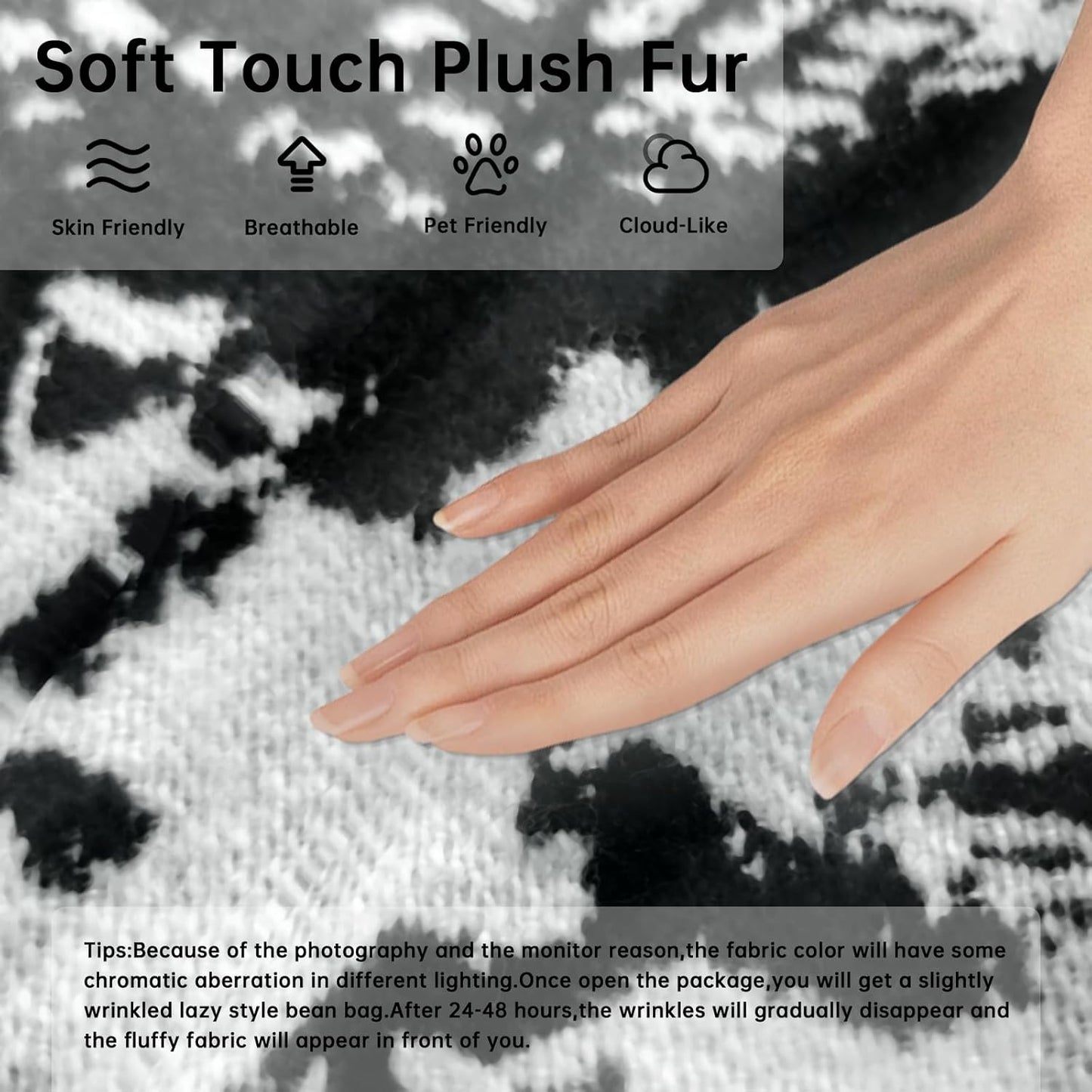 Bean Bag Chairs for Adults, Memory Foam Couch Loveseat Sofa Chair, Soft Teddy Material Cozy Comfy Reading Nook Chairs, Floor Chair for Living Room Bedroom Office