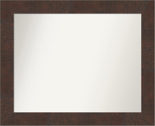 Amanti Art White Bathroom Mirror for Over Sink, 26x32 Wedge White Rectangle Vanity Mirror, Large Modern Frame, Hangs Horizonally and Vertically, Bathroom Wall Decor, Non-Beveled Edge from WI, USA