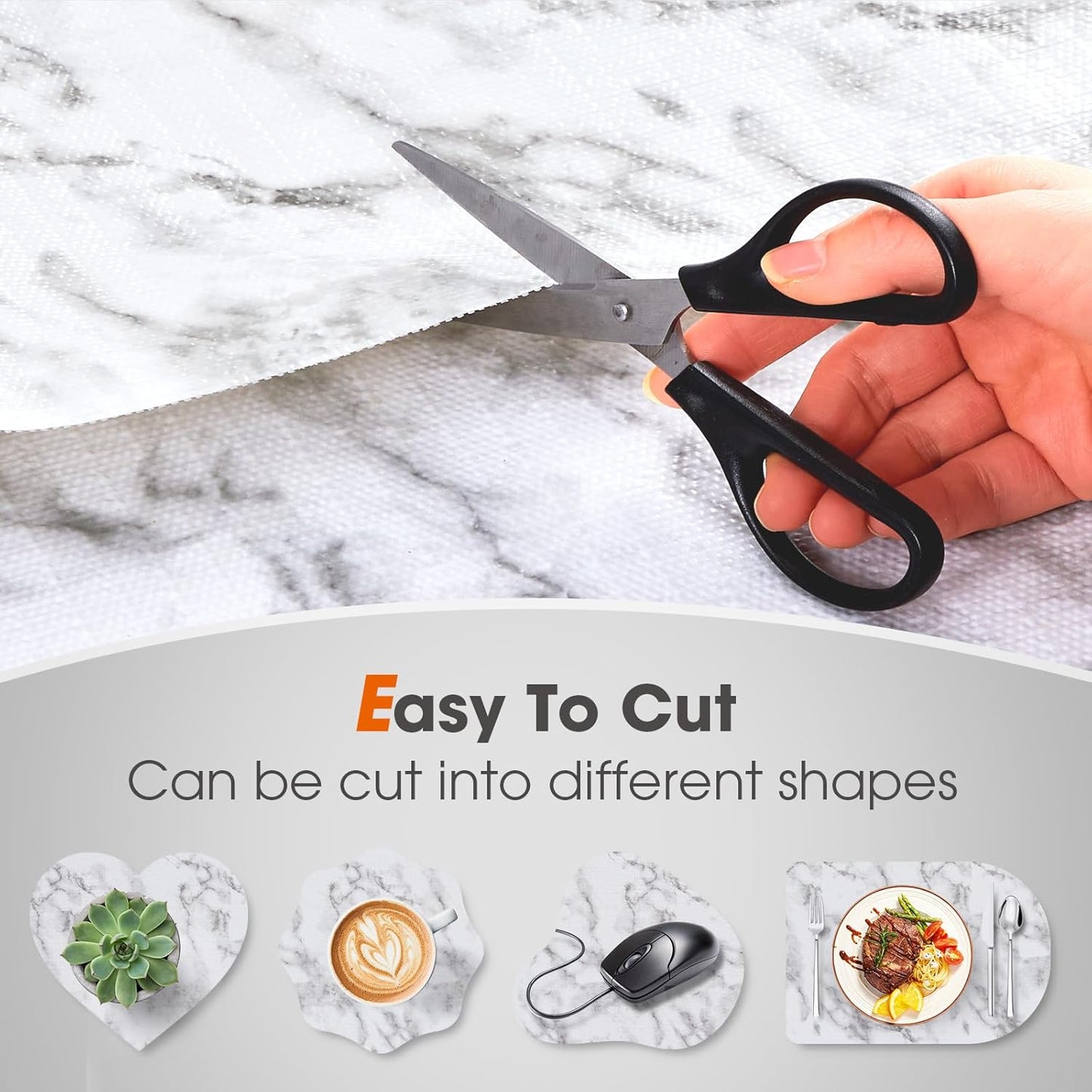 Beautysaid Shelf and Drawer Liner for Kitchen Cabinet, Non Adhesive Non Slip Shelf Paper Waterproof Washable Thickened for Dresser Pantry Shelve Bathroom Protector Liner(Marble,12 in x 30 FT)