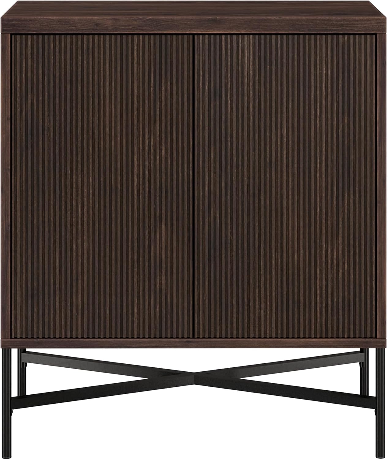 Henn&Hart 28" Wide Rectangular Accent Cabinet in Brown, for Home, Living Room, Bedroom, Entertainment Room, Office