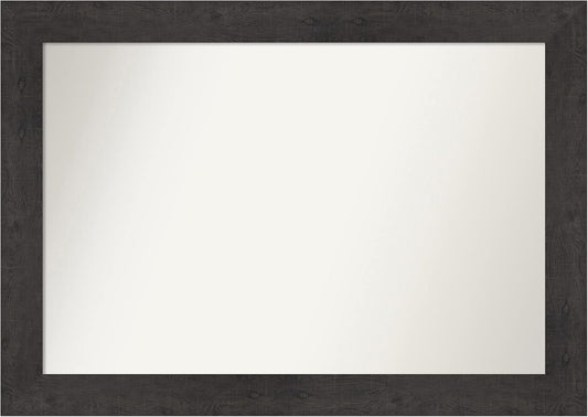 Amanti Art White Bathroom Mirror for Over Sink, 30x42 Ridge White Rectangle Vanity Mirror, Large Traditional Frame, Hangs Horizonally and Vertically, Bathroom Wall Decor, Non-Beveled Edge from WI, USA