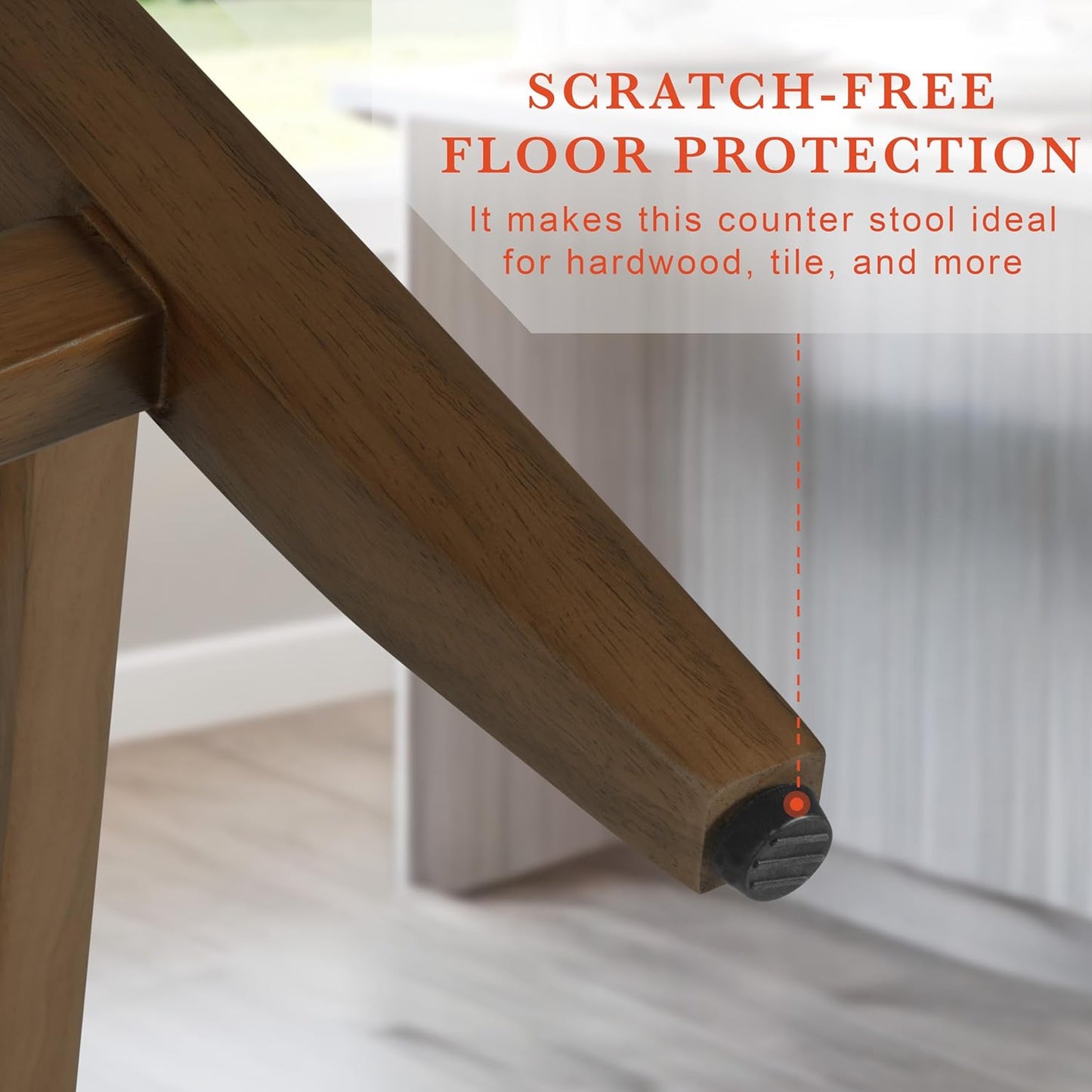 HomePop 24" Open Back Counter Stool|HomePop Home Décor|Fabric Chairs for Dining Room, Kitchen and Living Room - Black and White Stripe(Single Pack)