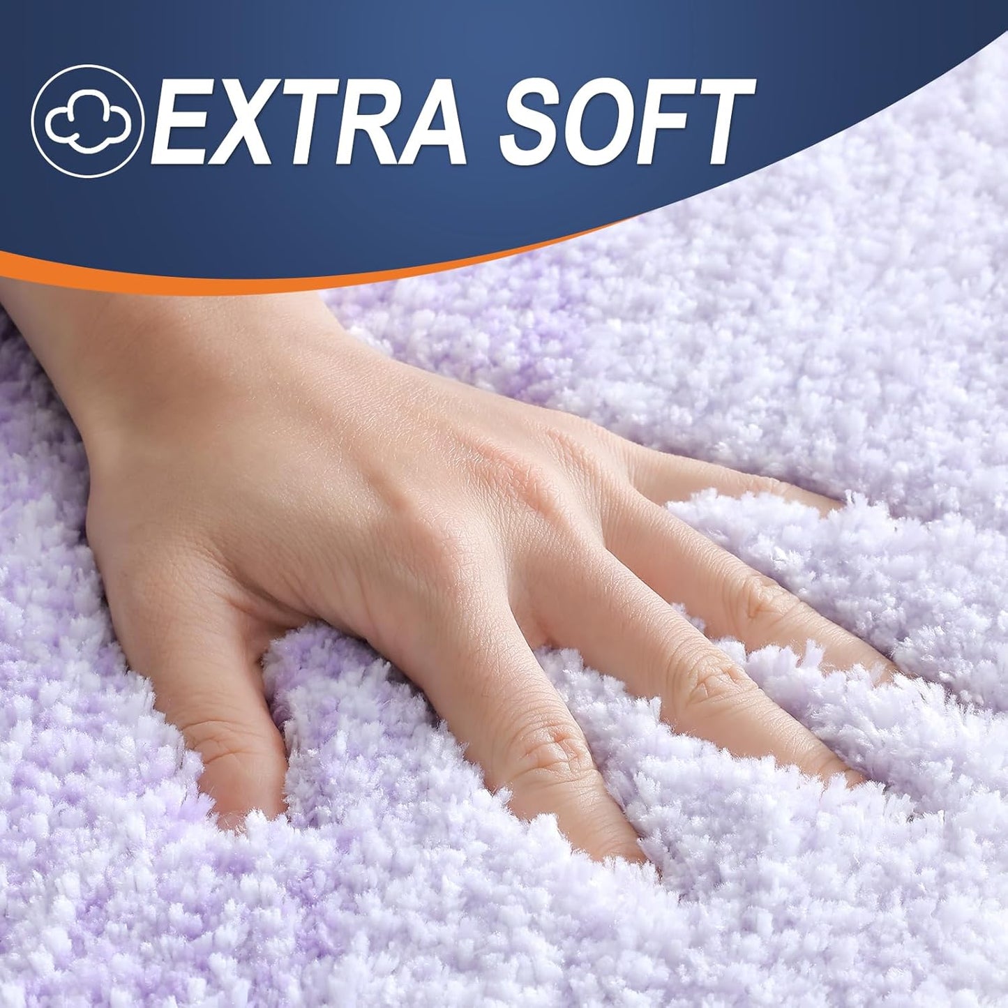 OLANLY Bathroom Rugs Mat 24x16, Extra Soft Absorbent Microfiber Bath Rugs, Rubber Backing, Quick Dry, Machine Washable Bath Mat for Bathroom Floor, Tub and Shower, Home Decor Accessories, Light Purple