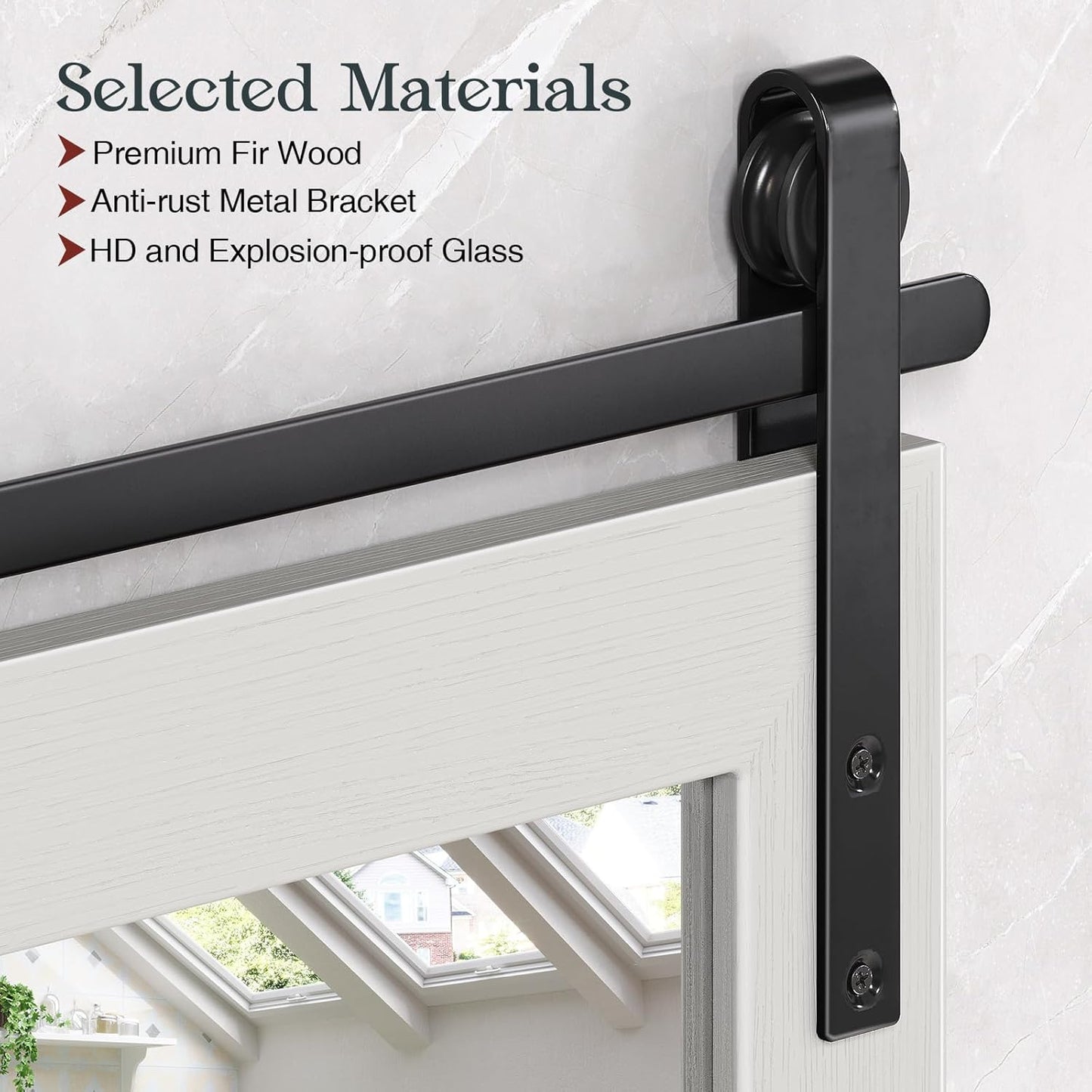 22x30 Inch Farmhouse Bathroom Mirror, White Vanity Rustic Mirror with Wood Frame, Rectangle Wall Decorative Mirrors for Entryway, Living Room, Bedroom