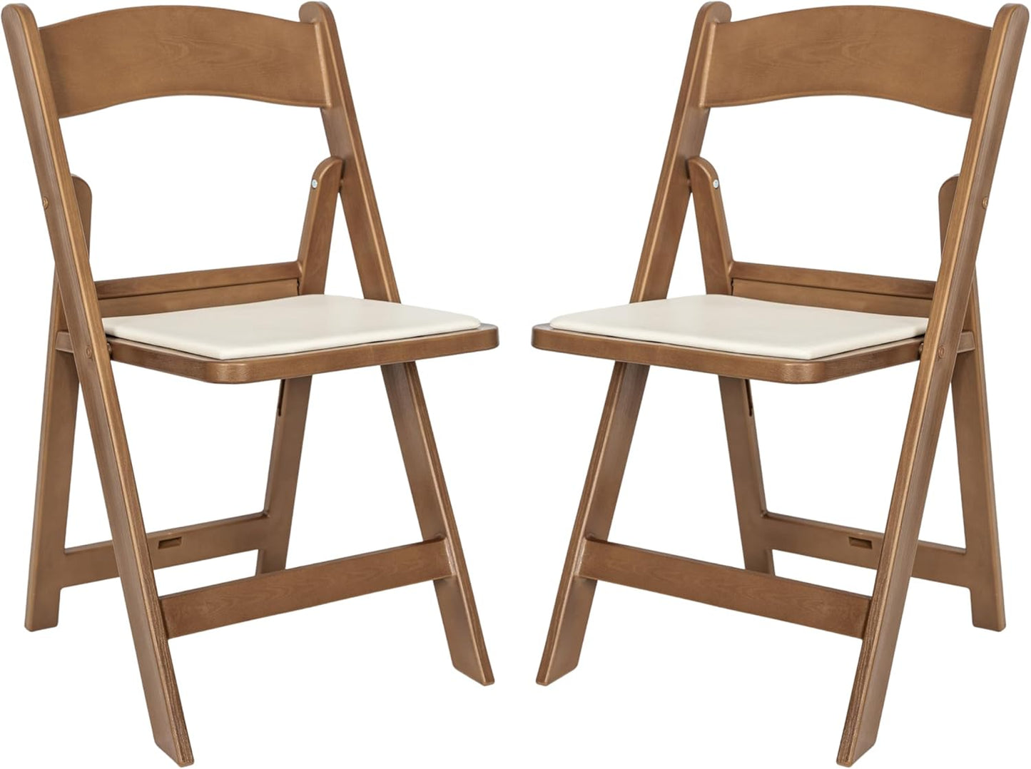 Flash Furniture Hercules Folding Resin– 2 Pack 800LB Weight Capacity Event Chair, Set of 2, Chestnut