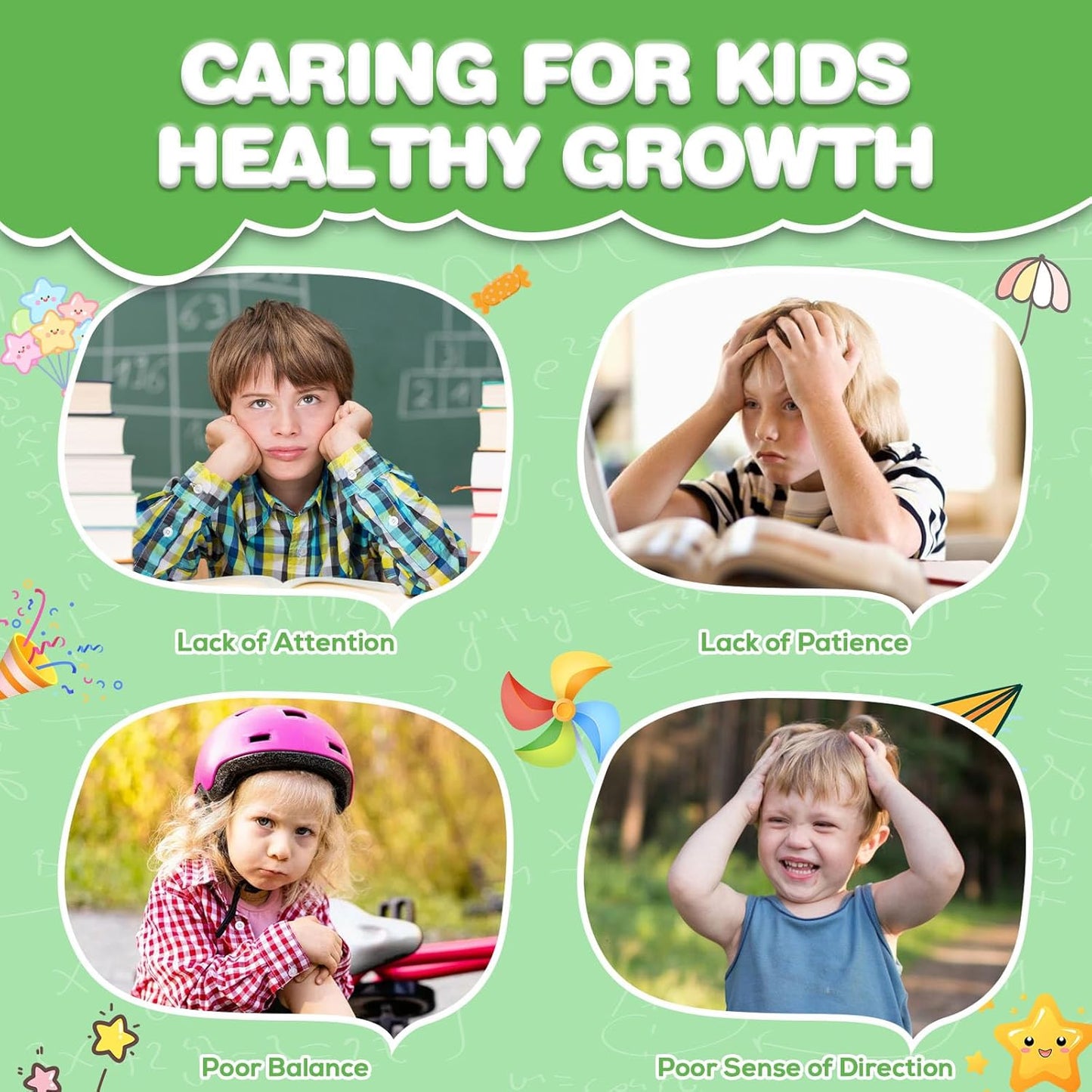 Spinning Chair for Autistic Kids - Safety Handle Sensory Chair for Autistic Children with Non-Slip Design, 3-12 Years Kids Swivel Chairs (Green)