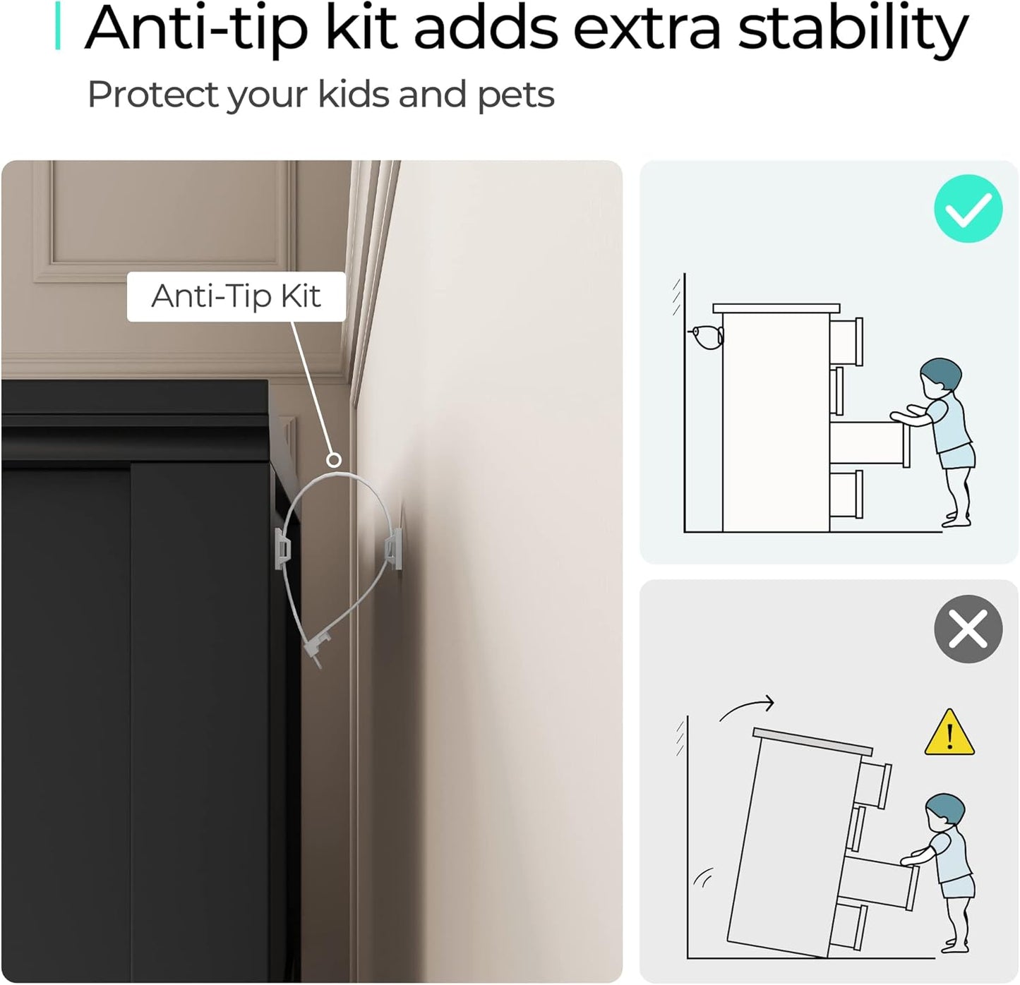 LINSY HOME Farmhouse Dresser for Bedroom, 9 Drawer Bedroom Dresser with Antique Handles, Wood Chest of Drawers for Nursery, Living Room, Entryway and Hallway, Black