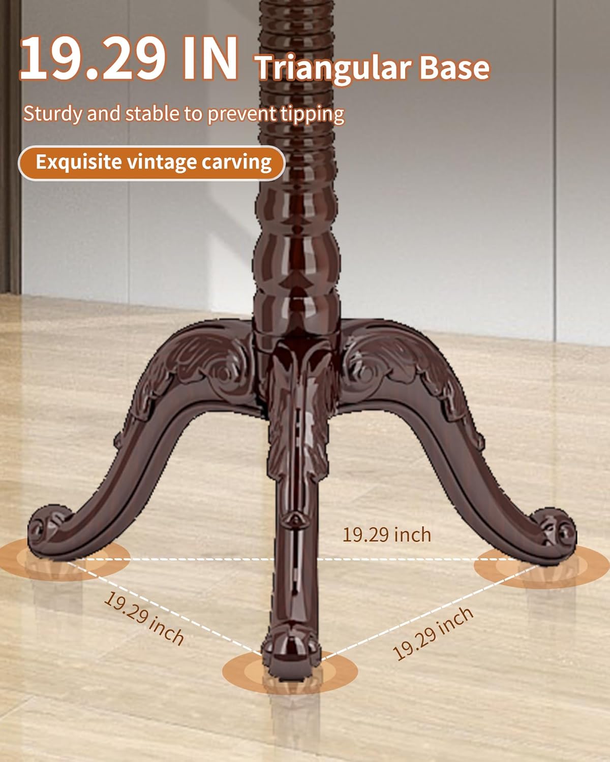 EZIVIEZ Wooden Coat Rack Stand, Solid Wood Freestanding Coat Rack, Vintage Coat Racks with 14 Hooks & Triangle Base, Standing Coat Hanger Jacket Tree Stand for Office, Entryway, Hallway