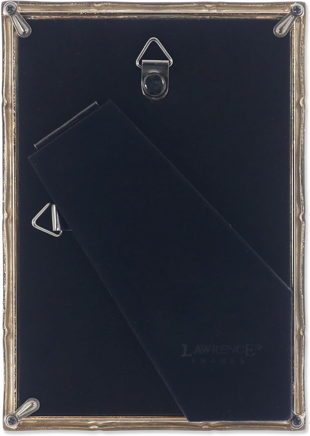 Lawrence 712246 4-Inch W x 6-Inch H Gold Metal Picture Frame with Bamboo Design