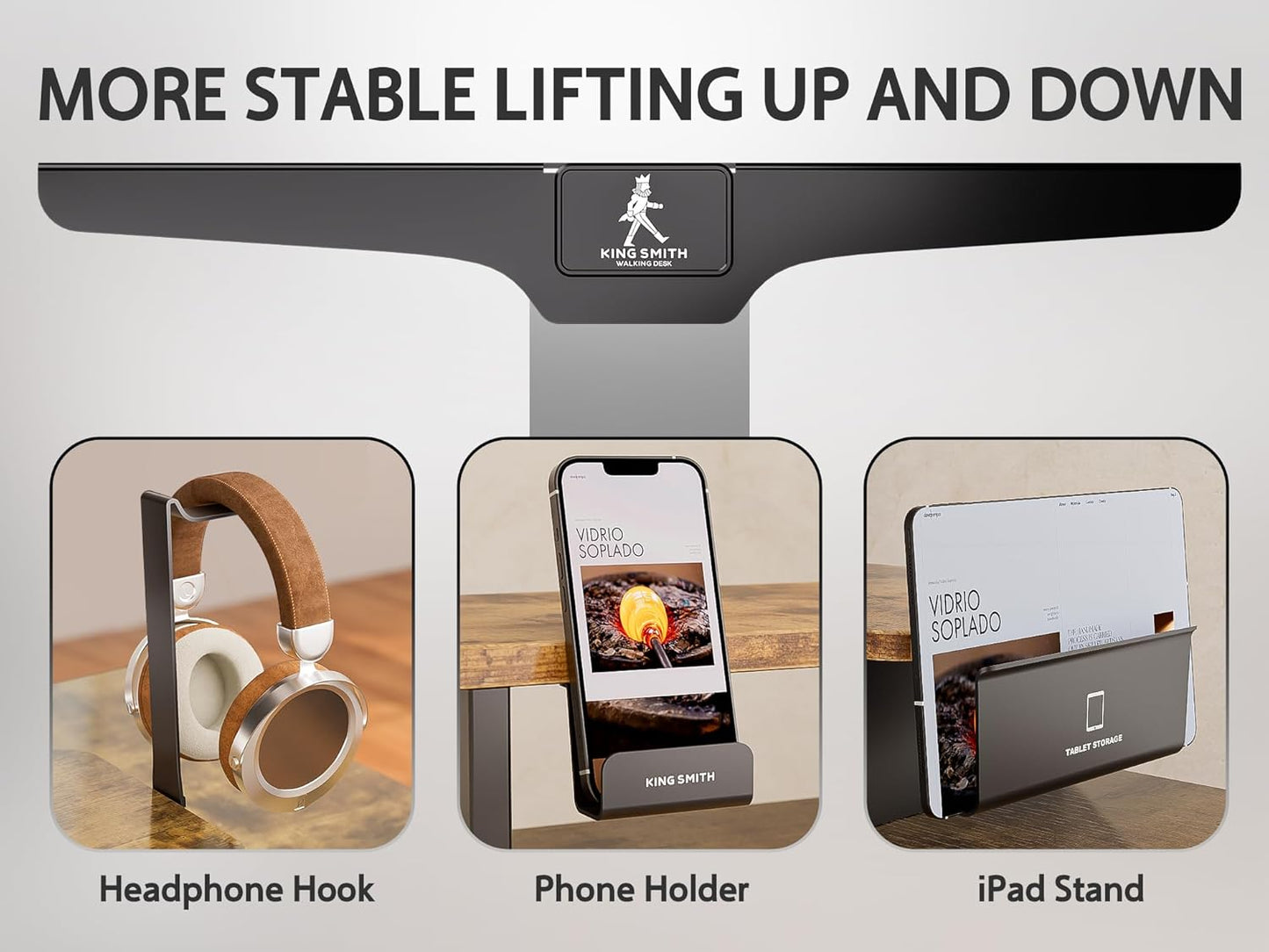 63x24 Inches Electric Standing Desk with Drawer and Monitor Stand, Height Adjustable Sit to Stand up Desk for Home Office, Ergonomic Computer Table with Phone Holder, 3 Hooks, Rustic Brown