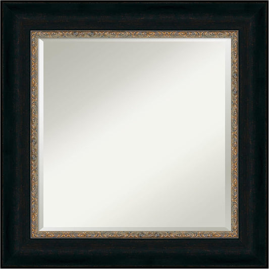 Amanti Art Bronze Bathroom Mirror for Over Sink, 27x27 Paragon Bronze Square Vanity Mirror, Medium Traditional Frame, Hangs Horizonally and Vertically, Bathroom Wall Decor, Beveled Edge