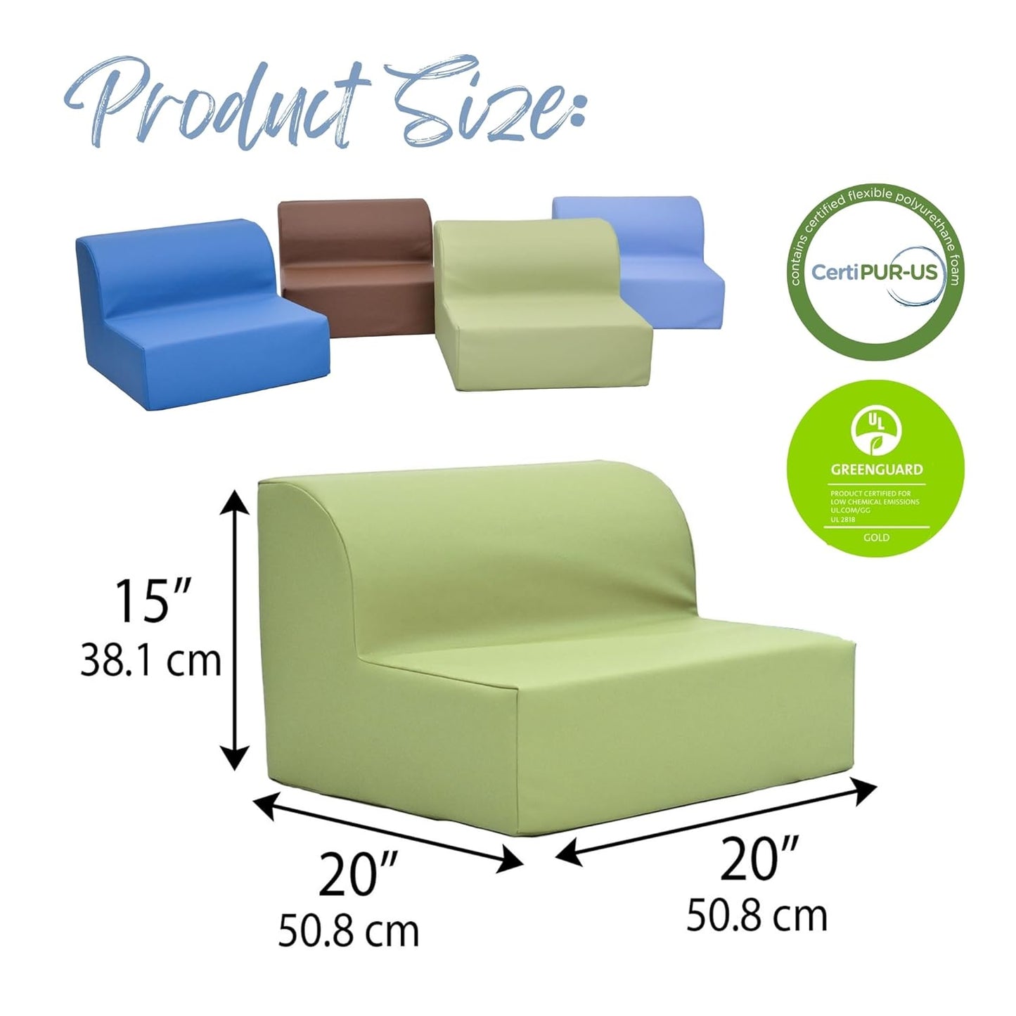 Children's Factory Library Loungers, Flexible Seating Classroom Furniture, Comfy Kids Chairs, Woodland, Set of 4