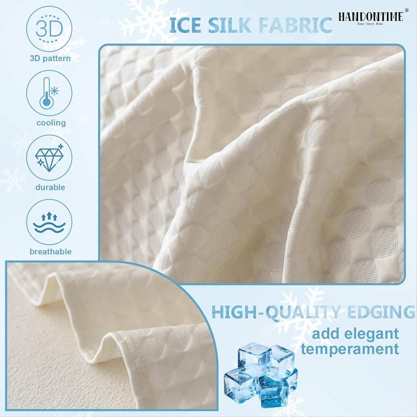 HANDONTIME Cooling Dog Couch Cover Ice Silk Washable & Breathable Pet Sofa Protector, Durable Couch Covers for Sofa Pet Friendly Soft Dog Cooling Bed Cover Sofa Protector Covers (Ivory, 71"x150")