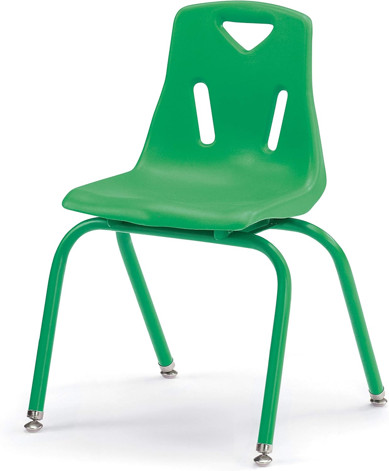 Berries Jonti-Craft 8126JC6119 Stacking Chairs with Powder-Coated Legs, 16" Height, Green, Pack of 6