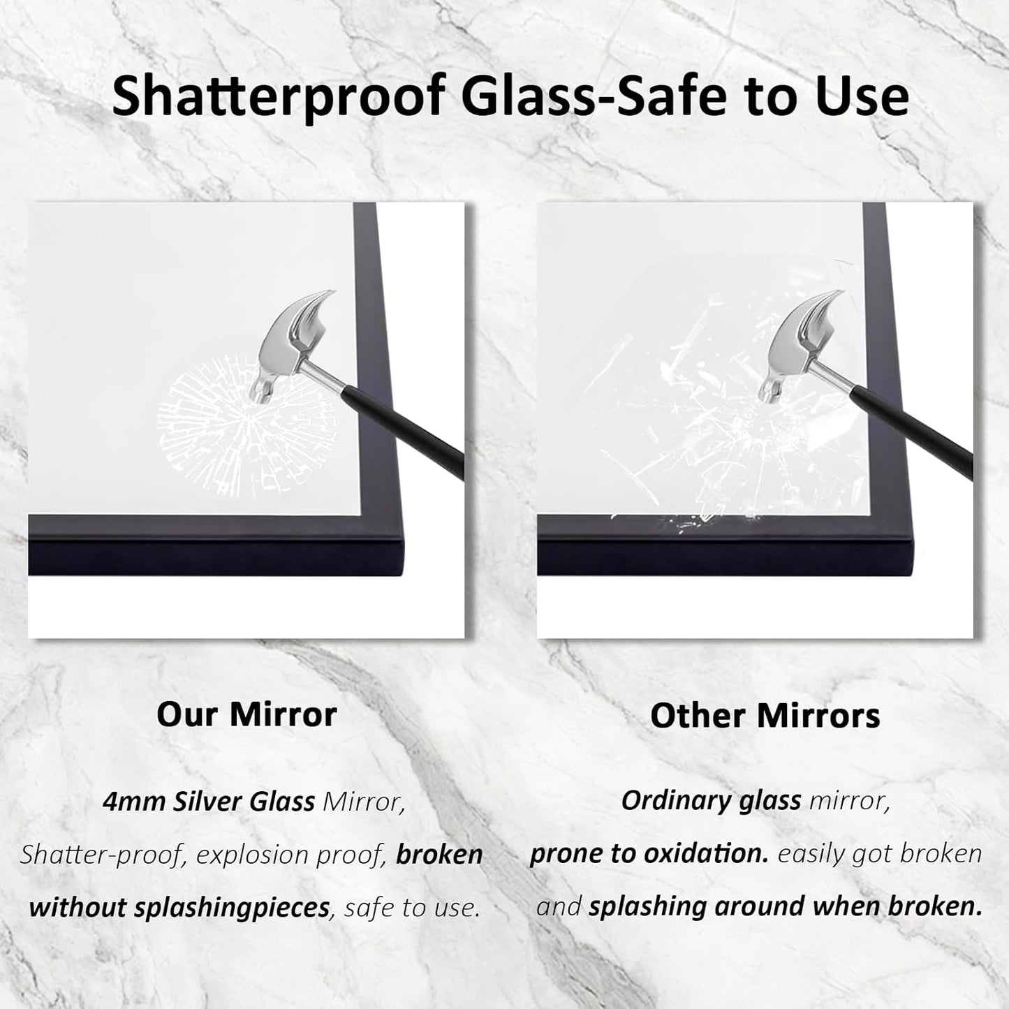 Arched Mirror Wall Decor, 36"x24" Large Vanity Mirror for Wall with Antique Black Metal Frame, Scalloped Entryway Mirror, for Bathroom, Living Room, Bedroom