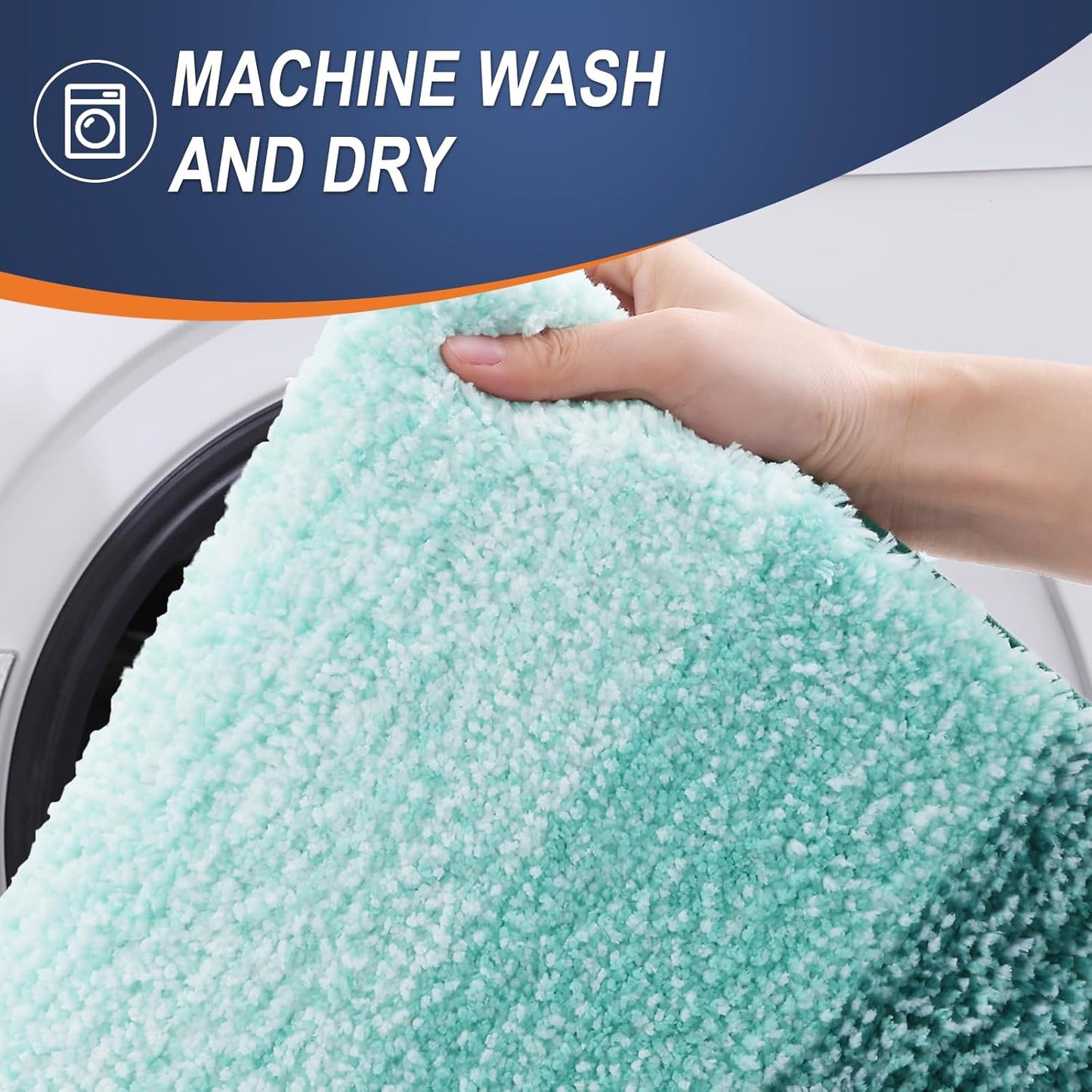 OLANLY Bathroom Runner Rugs 59x24, Extra Soft Absorbent Microfiber Bath Rugs, Rubber Backing, Quick Dry, Washable Bath Mats for Bathroom Floor, Tub and Shower, Home Decor Accessories, Blackish Green