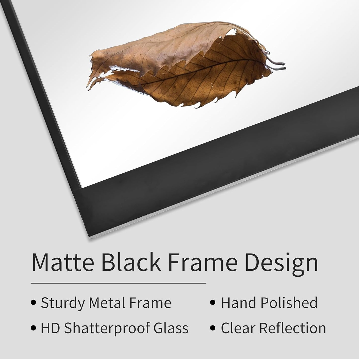 20x28 Inch Rectangle Bathroom Vanity Mirror for Wall Mounted Over Sink Farmhouse Rustic Matte Black Frame Barn Door Mirrors Foyer Entryway Decor