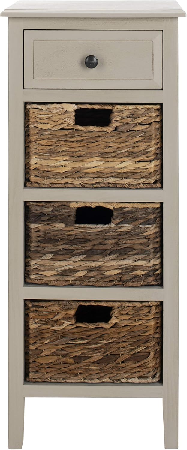 Safavieh Home Michaela Coastal Vintage Grey 4-drawer Side Table