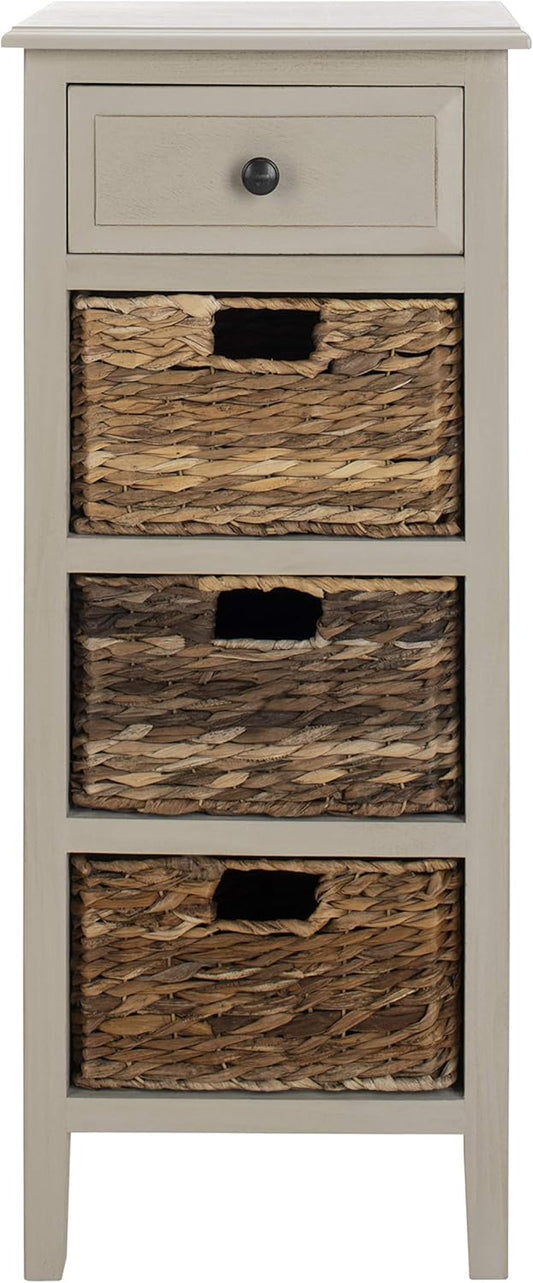 Safavieh Home Michaela Coastal Vintage Grey 4-drawer Side Table