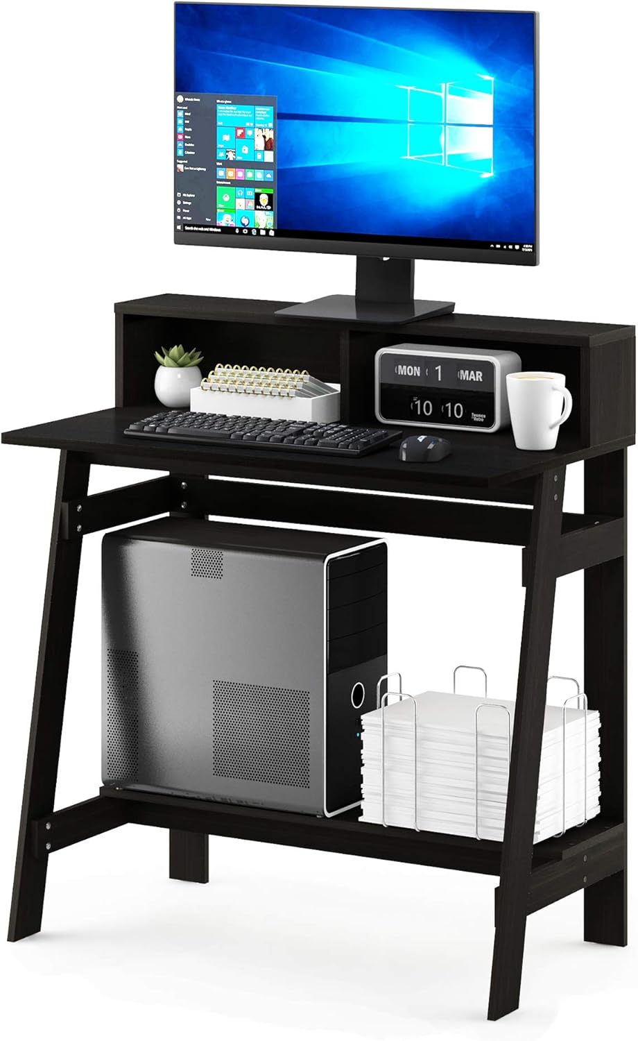 Furinno Simplistic a Frame Computer Desk, Espresso