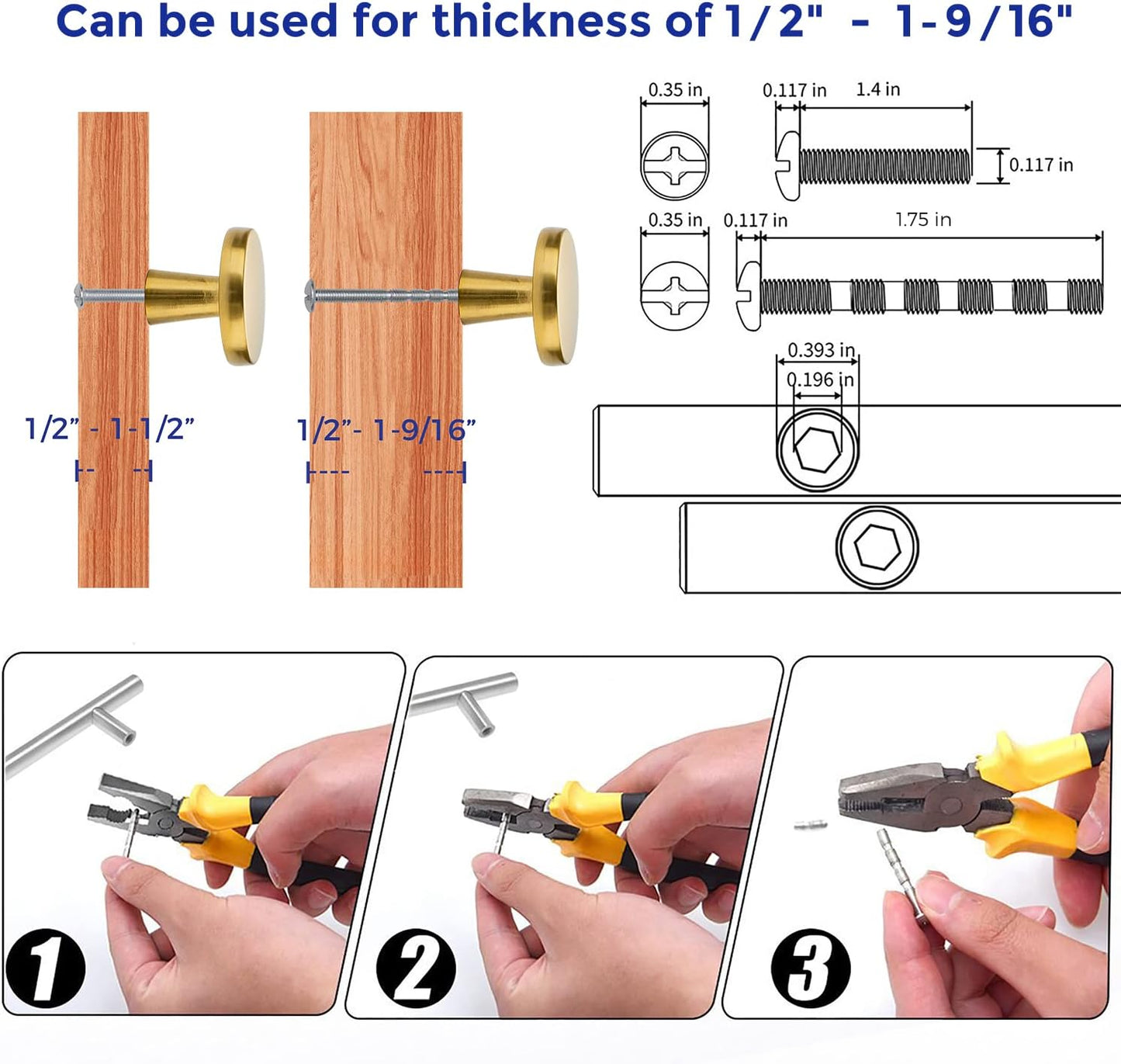 Ravinte 25 Pack Drawer Pulls 1-1/4 Inch Kitchen Cabinet Knobs Solid Brushed Brass Round Dresser Drawer Knobs Gold Dresser Knobs Drawer Knobs Simple Cabinet Hardware for Cupboard Drawer Pulls