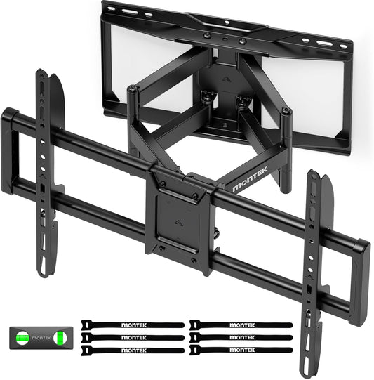 monTEK Heavy Duty TV Wall Mount for 37-90 inch TV up to 165lbs, 4X Load Tested, Full Motion with Dual Articulating Arms, Tool-Free Tilt, Swivel & Extend, VESA 200x100 to 600x400, Fits 12“/16" Studs