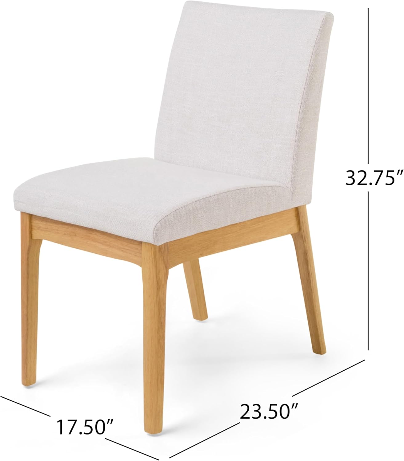 Christopher Knight Home Benson Mid-Century Modern 7 Piece Dining Set, Light Beige and Natural Oak