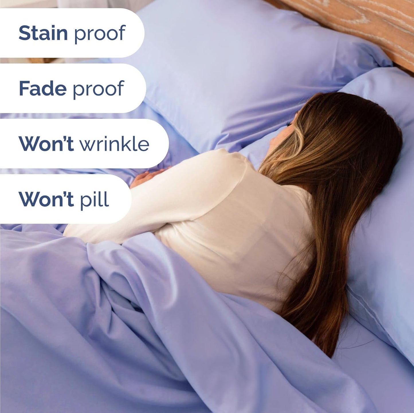 Twin Size 3 Piece Sheet Set - Comfy Breathable & Cooling Bed Sheets Set - Hotel Luxury Bedding for Women, Men, Kids, Teens, Boys & Girls - Deep Pockets, Ultra-Soft, Wrinkle Free - Oeko-Tex - Lavender