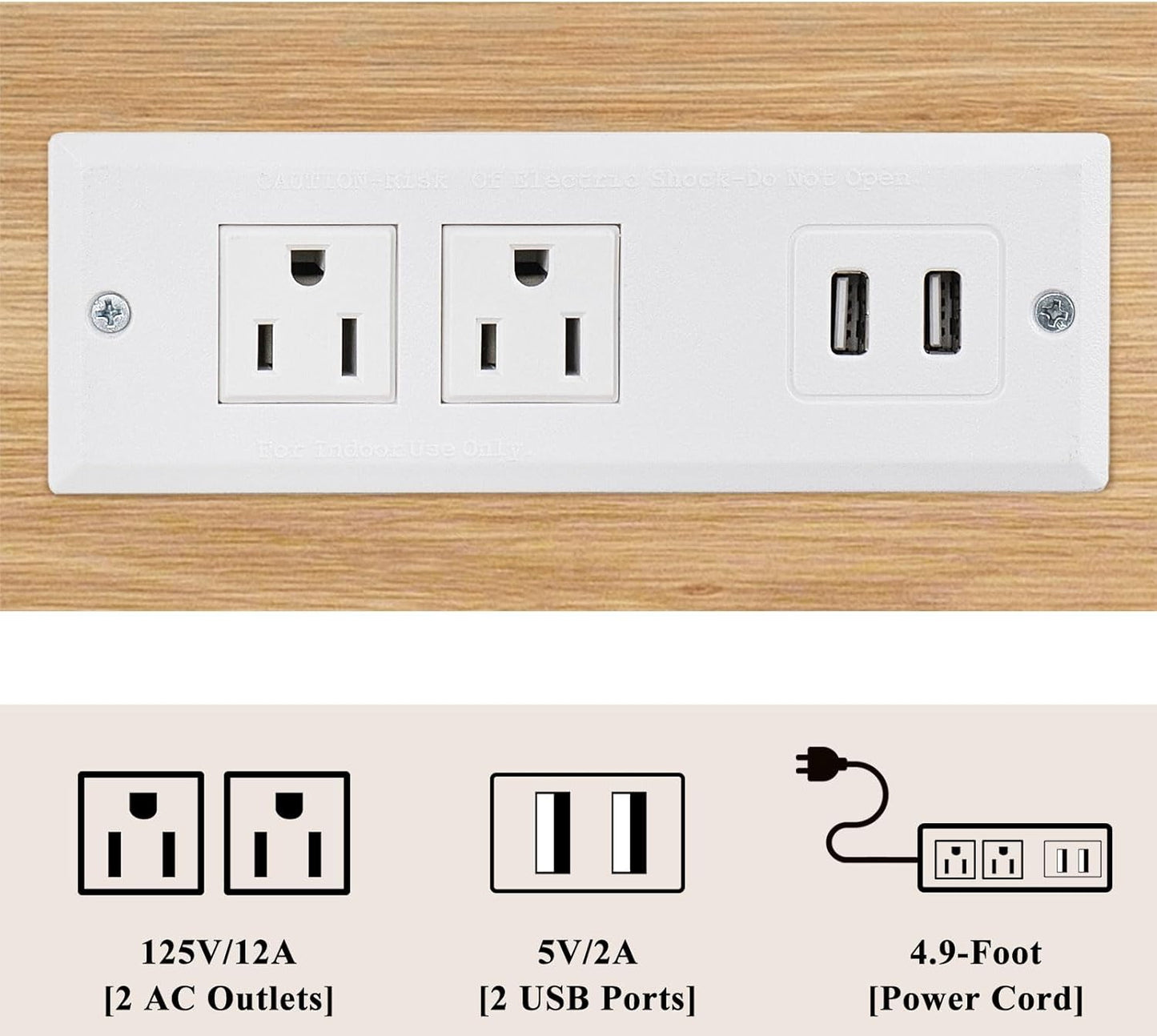 3-Tier Small Narrow Bamboo Side Table with Charging Station, Skinny Nightstand for Small Space, Slim Bedside Table with Storage for Couch, Wooden Thin End Table with USB Ports and Outlets, Natural