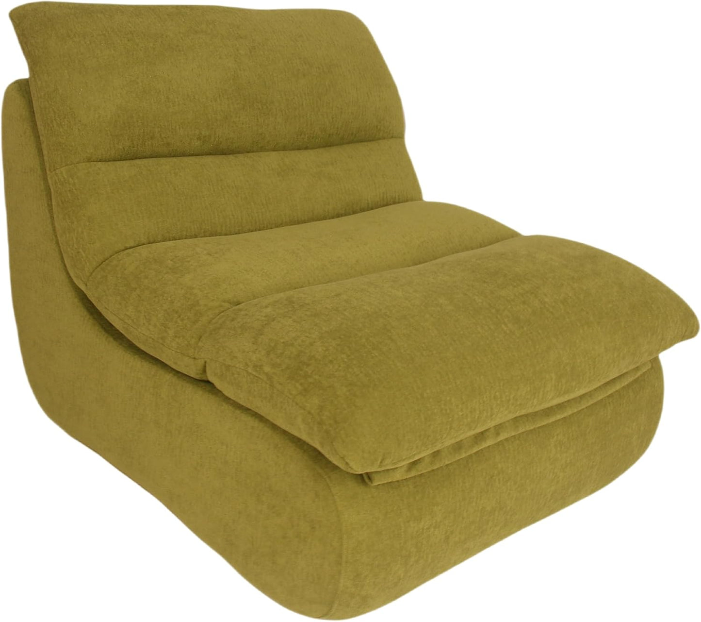 Bean Bag Chair - Memory Foam Bean Bag Chair for Adults, Comfy High-Resilience Single Sofa, Small Space Floor Chair, Chaise Lounge for Living Room, Bedroom (Grass Green, Cushions)