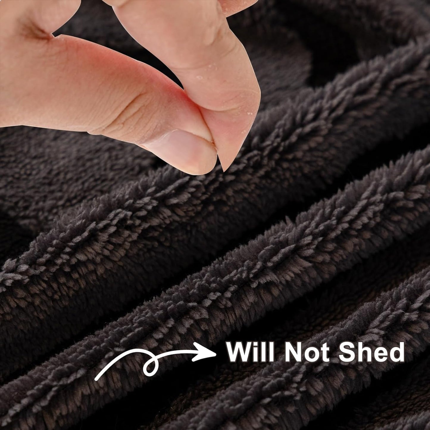 HANDONTIME Dark Grey Short Plush Couch Cover for Sofa Boho Faux Fur Sofa Covers Black Geometric Couch Sofa Slipcover for Pets Shu Velveteen Sofa Cover Washable Warm Soft Funny Fuzzy, 71" X118"