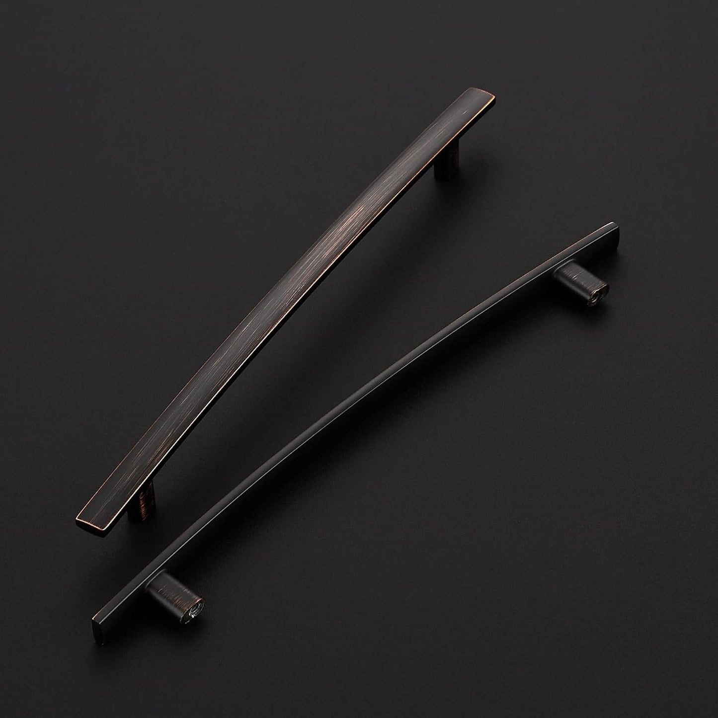 5 Pack Cabinet Handles 7.5" Hole Center - Curved Cabinet Pulls Oil Rubbed Bronze Drawer Pulls for Kitchen Cupboard Solid Hardware for Dresser Drawer Arch Hardware