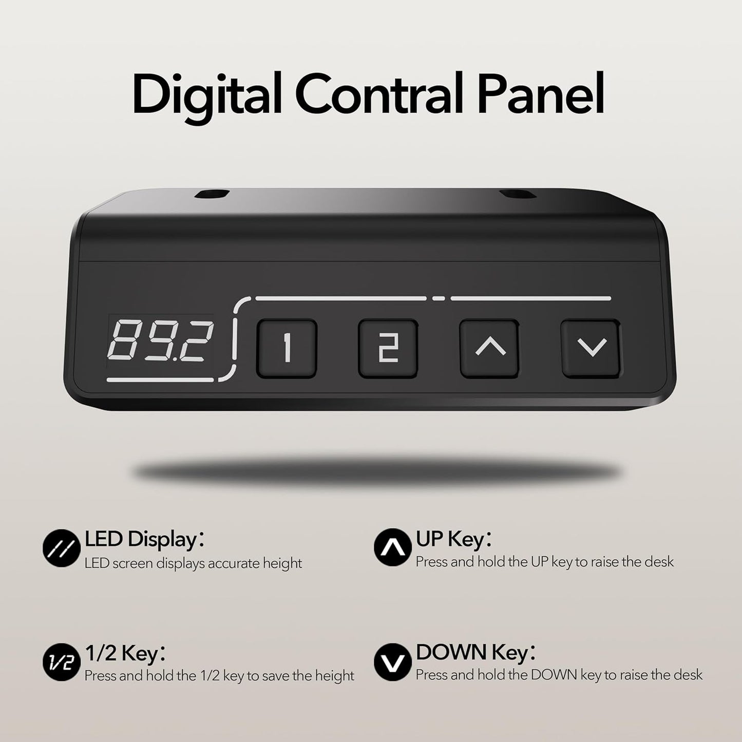 Electric Standing Desk Adjustable Height, 40x24 Inches Sit Stand up Desktop for Home Office, Ergonomic Rising Computer Table with Memory Preset, Rustic Brown