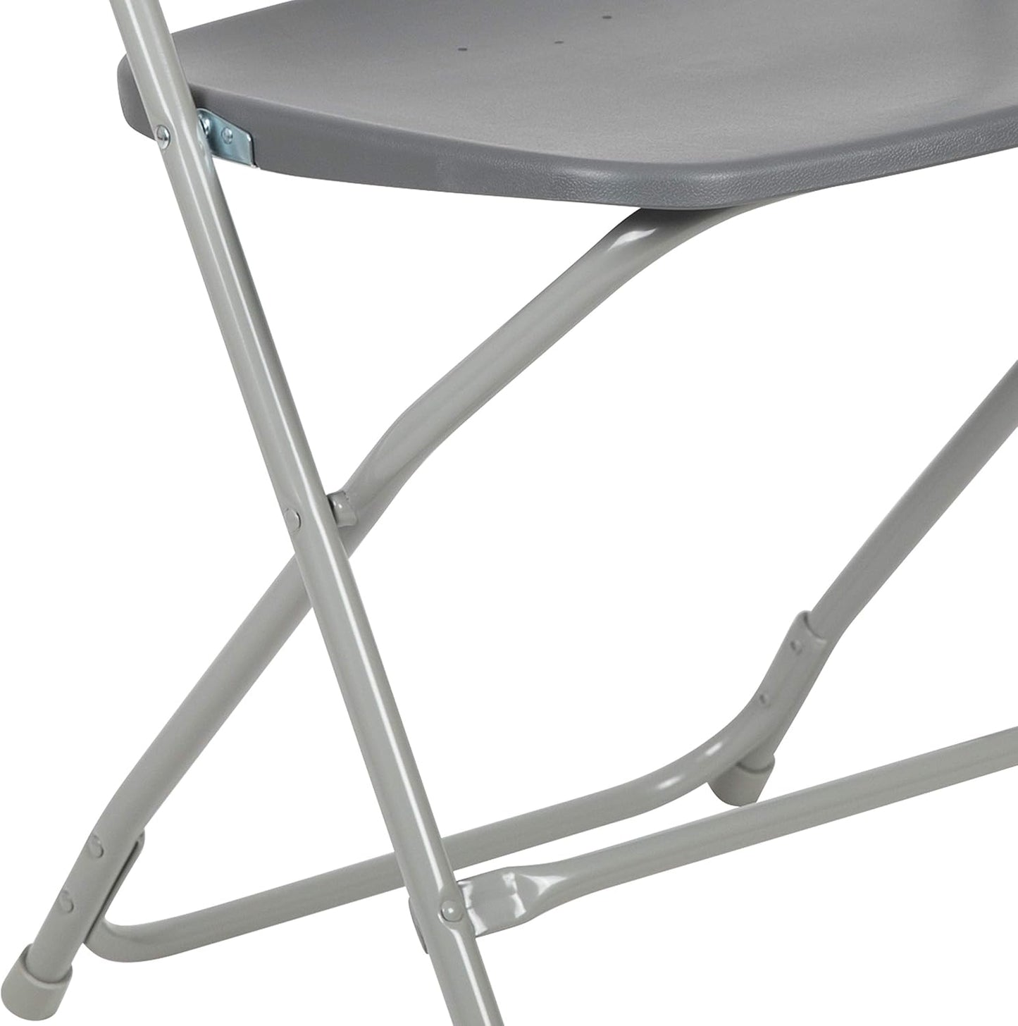 Flash Furniture Hercules Series Plastic Folding Chair - Grey - 650LB Weight Capacity Comfortable Event Chair - Lightweight Folding Chair