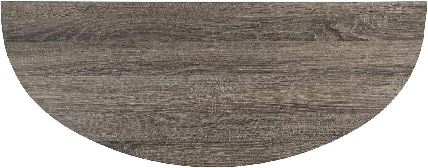 FINECASA Half-Moon Console Table, Semicircle Narrow Side Table, 43.4x17x30 Inches, Gray