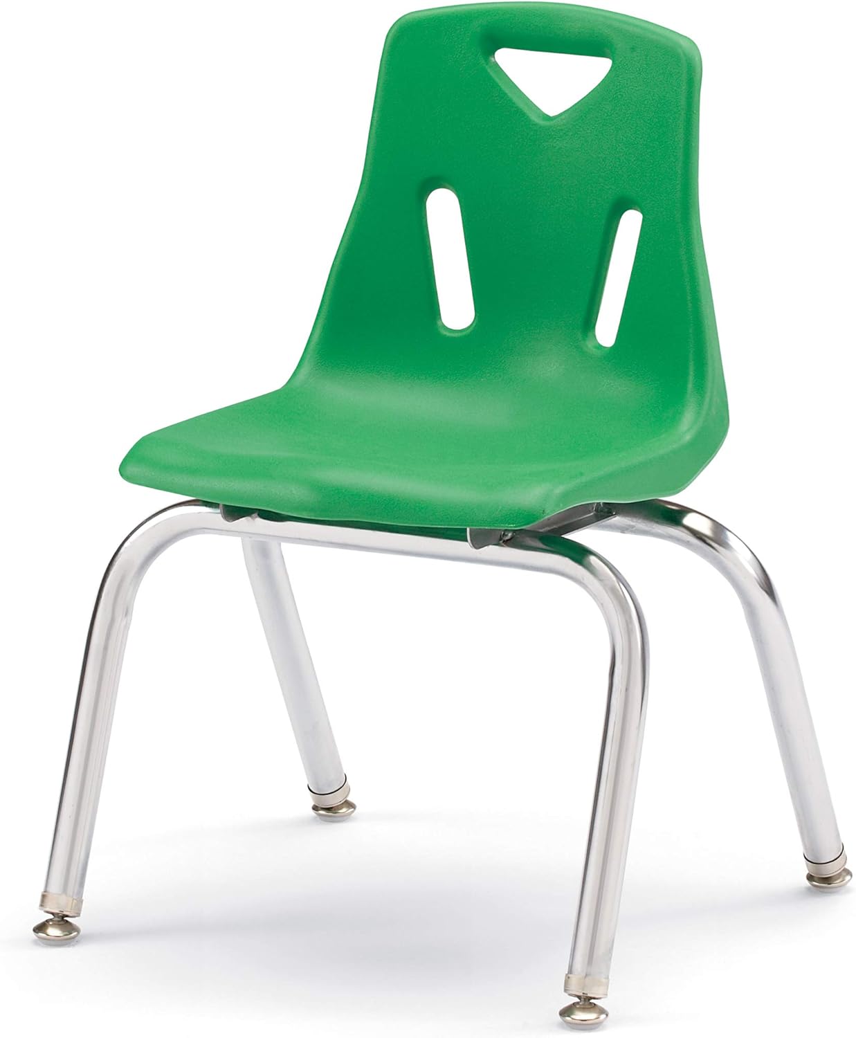 Jonti-Craft Berries 8144JC1119 Stacking Chair with Chrome-Plated Legs, 14" Height, Green