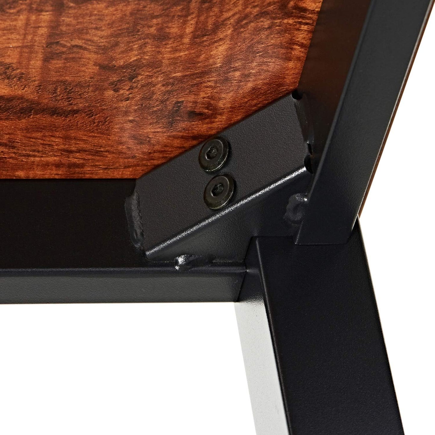 Decoholic 63 Inch Computer Desk, Home & Office PC Laptop Study Writing Table Workstation with Leg Bars, Modern Simple Industrial Style, Rustic Brown