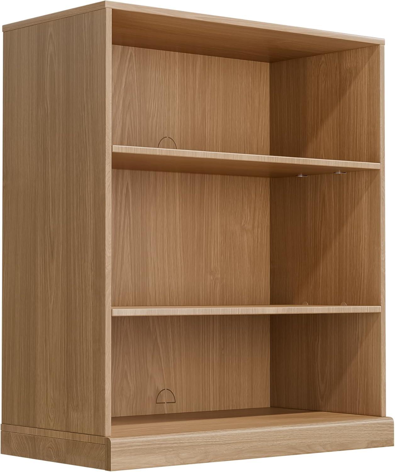 36" Wooden Book Shelf, 2 Shelf Bookcase, Modern Bookshelf with Adjustable Shelf for Home Office, Study Room, Oak