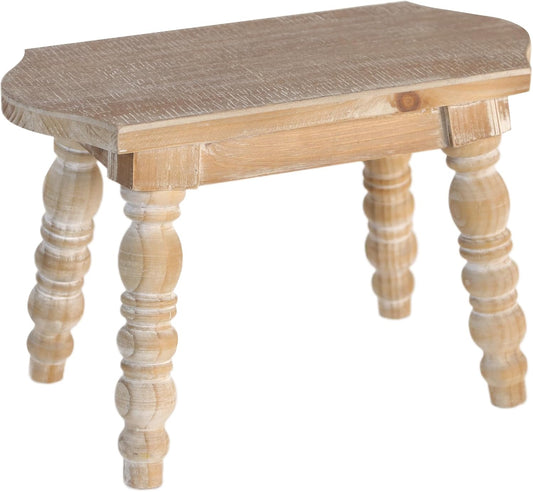 Wooden Bathroom Wood Foot Stool for Adults Kids, Bedside Step Planter Stool for Kitchen(Natural)