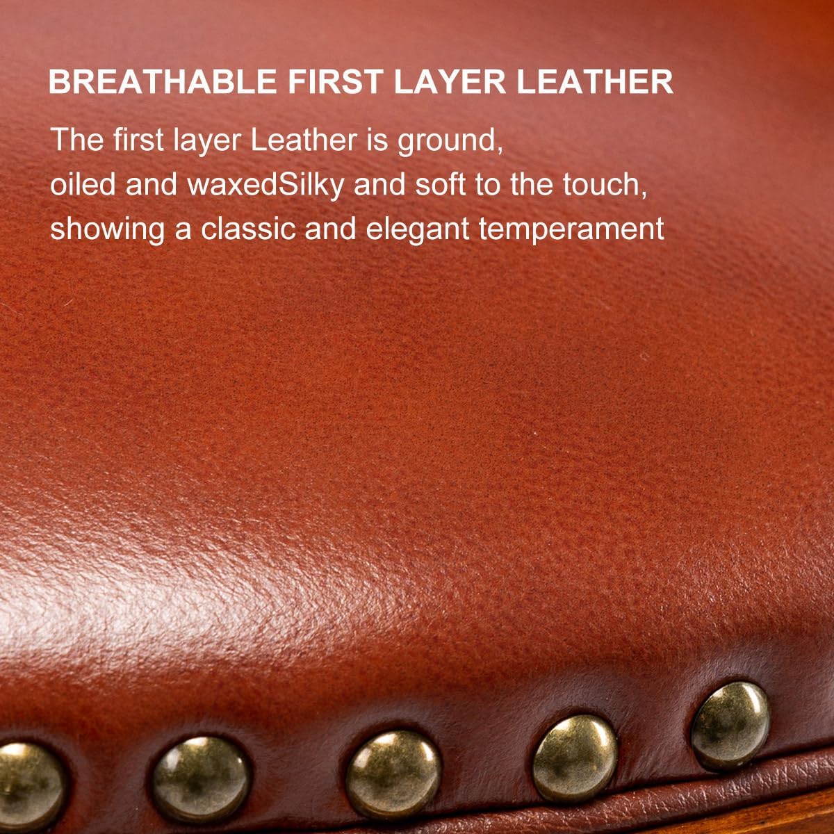 Cow top Leather Wooden Bar Stools, 29.5" Bar Height Bar Chair with Back, 180 Degrees Swivel Barstools Chair for Home Kitchen Counter,Dining Room, Restaurant,Study and Pub,1pc (Dark Blue)