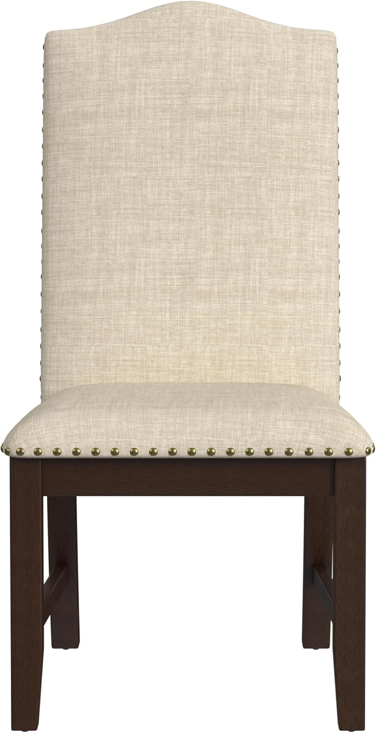 HomePop Scalloped Back Dining Chair - Beige Woven(Set of 2)