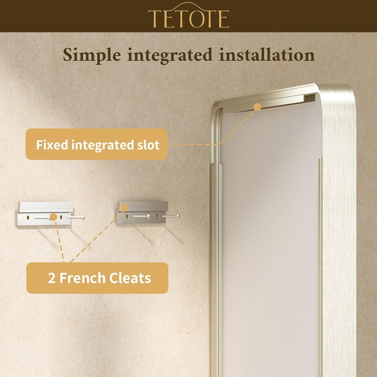 TETOTE Brushed Nickel Mirror 24 x 32 Inch Brushed Nickel Metal Framed Bathroom Mirror, Tempered Glass, Modern Farmhouse Wall Mounted Mirror for Decorative(Horizontal/Vertical)