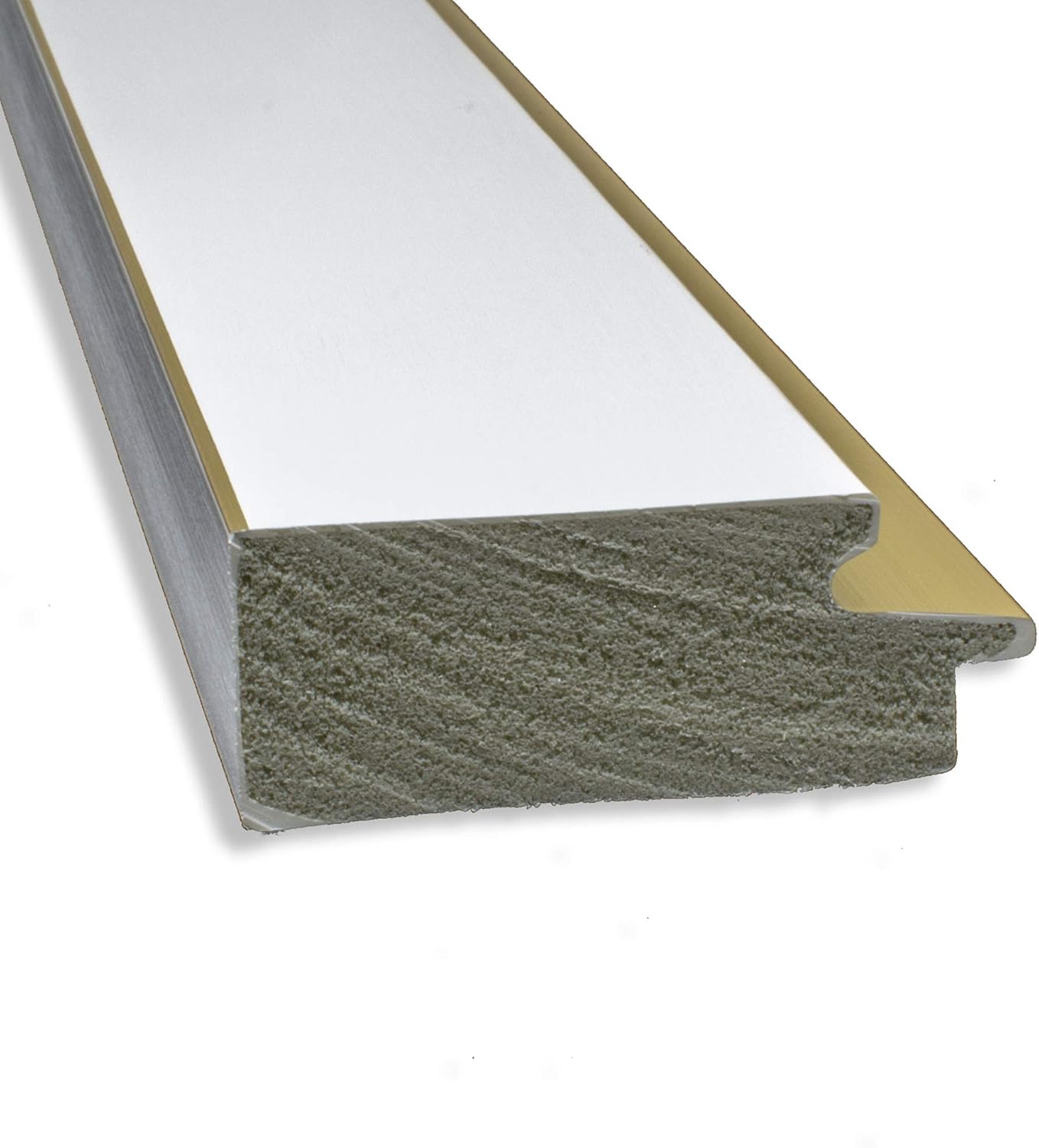 Amanti Art White Bathroom Mirror for Over Sink, 25x25 Eva White Gold Square Vanity Mirror, Medium Modern Frame, Hangs Horizonally and Vertically, Bathroom Wall Decor, Beveled Edge from WI, USA