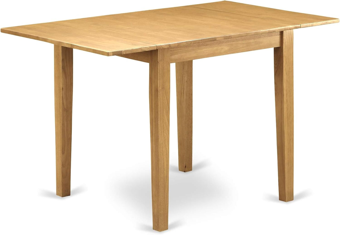 East West Furniture NDAN3-OAK-C 3 Piece Dining Table Set for Small Spaces Contains a Rectangle Dining Room Table with Dropleaf and 2 Linen Fabric Upholstered Chairs, 30x48 Inch, Oak